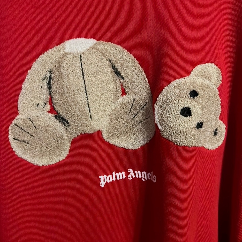 Palm Angels Sweatshirt in Red, size Small
